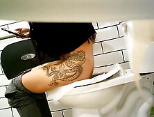 Hidden Bathroom Camera - Girl W/ The Dragon Tattoo