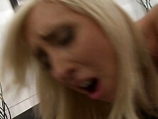 Having sex in high heels is what the naughty blonde babe really likes to do