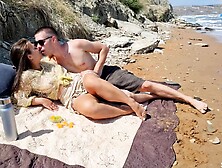 Red-hot Gonzo Romp On The Beach With A Bare Woman!