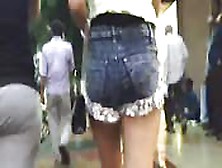 Damn Fine Indian Ass In Short Jean Shorts