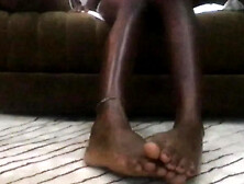 African Ebony Feet Fetish Petite Oiled Teen 18 sitting