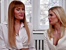 Insatiable Colleagues Kitana Lure And Candee Licious Initiate A Workplace double penetration Team fuck GP3383