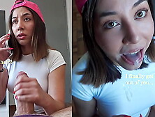 My stepsister thinks a spider is biting my cock and sucking the venom to save my life