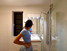 Pants and No Pants with Illustrious Cosplayer Gamer Beauty in her Bath with Many Cameras to enslave her Mini Petticoat and what