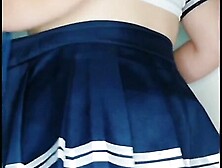 schoolgirl is naked in the bathroom of the school