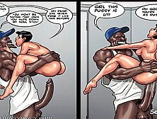 Art Class season #two ep#four - two Huge Ebony Penises Back to back Sleazy skank Apple ipad Pro Comic Art