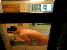 Window Voyeur On Korean Girl Showering