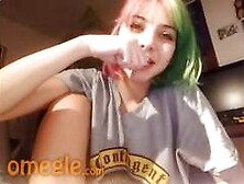 Omegle Cute Colored Hair Teen Is Horny (Full)