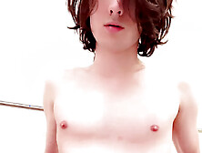 Cute Emo Boy Shows Off In Thong