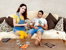 Teen With Small Titties Does Everything Stepbrother Wants Because Guy Pays Her