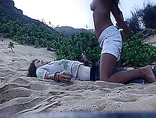 Teens Fuck Raw On Public Beach