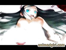 Cute Hentai Maid Titfucked And Cummed On Face