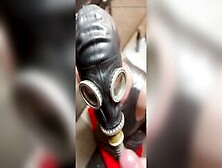 Spunk Fountain On Gas Mask