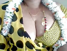 Telugu Yellow Saree Aunty Open Bigboobs Sucking Puffy Nipples Sucking Dirty Talking Telugu Audio