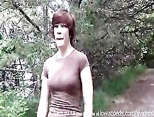 Local Highschool Student Stripping Down In The Local Woods