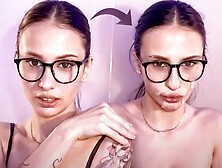 Sexy Nerdy Babe Teases You Hard Ends with a Messy Cumshot