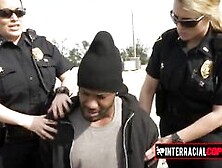 Horny White Fat Cops Fuck In Outdoors After Arresting A Black Dude For Having A Massive Black Cock.