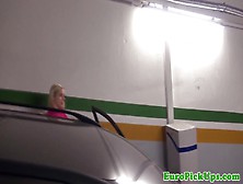 Pulled Euro Newbie Pussyfucked On Car Hood