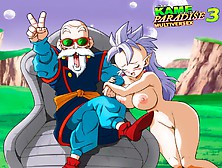 Kame Paradise Three - West Supreme Kai Has Sex With Roshi And His Massive Dong