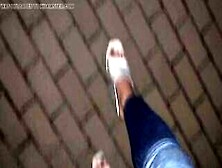 Crossdresser With Gorgeous Feet In Very Hot Wedge High Heels