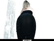 Mom Blonde Cory Chase Bone In Black dress