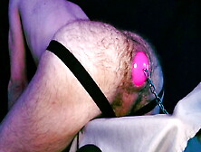 Hairy Bubble Butt Teased And Wrecked With Huge Toys