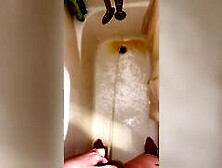 Pov Morning Standing Urinate In Shower