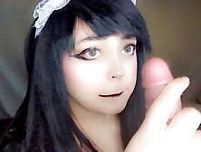 Goth Maid Gives You A Toe Curling Blowjob Then Rides Your Cock