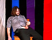 Solo Hunk Sensually Cums on Costume