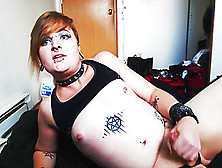 Horny Pierced And Tatted Trans Girl Can't Wait To Cum Again And Again