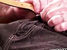 Amateur Mustached Hunk Stroking His Hard Dick For Your Pleasure