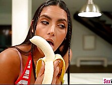 Hot stepsister with large ass drank large schlong and enjoyed hardcore vagina screwing