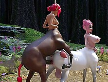 Centaur Girls Fuck Each Other With Big Horse Cocks