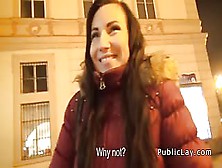 Euro Amateur Flashing Tits In Public