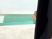 Fuck with naked stepsis in the pool while parents are not at home