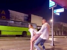 Slut Sucks & Fucks On Public Busy Street Corner