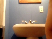 Teen sister before+after shower - amazing body...