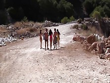 Raging outdoor agonorgasmos from a group of hot students 18+