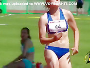 Scantily Clad Long Jumper Has A Nice Ass