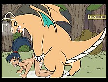 Sexy Dragon Hard And Actively Mounts The Princess In The Forest | Film Game Sex