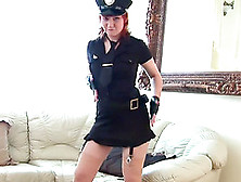 Cop Strip Teases And Masturbates