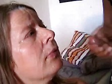 2 Facials Cum In Hair Mature Cumdump Slut