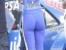 Super Models Show Off Their Curvy Asses On A Car Show