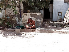 Mukesh Solanki Bathing