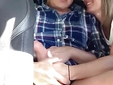 Young Girl Melks Big Old Cock In Car