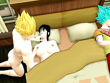 Dragon Ball Porn Anime Vegeta Mounts Stunning Chichi Ex-Wife Next to his Friend and Man and Cuck Netorare