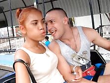 Theme park fun with hot Thai girlfriend and horny sex at home after
