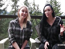 Alanna & Nicole Have Lesbian Fun At A Cabin