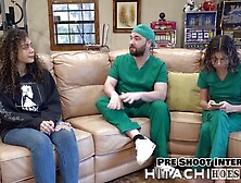 Freshman Mara Luv experiences a mandatory wand orgasm in POV style