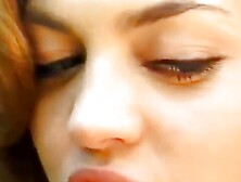 Lusty lesbian brunette with great tits gets her pink pussy licked